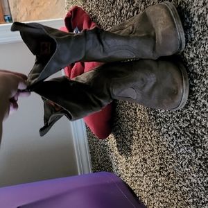 Cute brown heeled boots